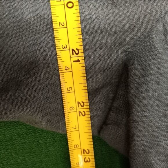 Women's Jacket PainGreenButton 52% Linen 48%Cotton3/4SleevePockets - Picture 5 of 7